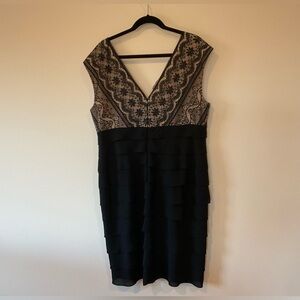 Lace and Chiffon Cocktail Dress.